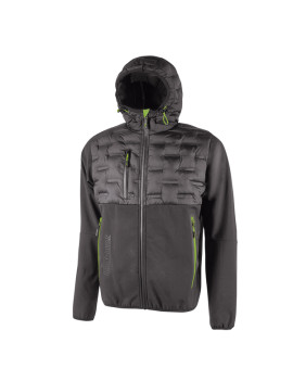 Giacca da Lavoro Ibrida Idrorepellente Spock U-Power - Taglia L - FU213AG-L (Grigio e Verde)