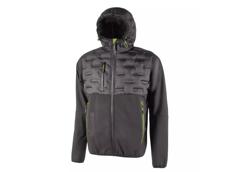 Giacca da Lavoro Ibrida Idrorepellente Spock U-Power - Taglia L - FU213AG-L (Grigio e Verde)