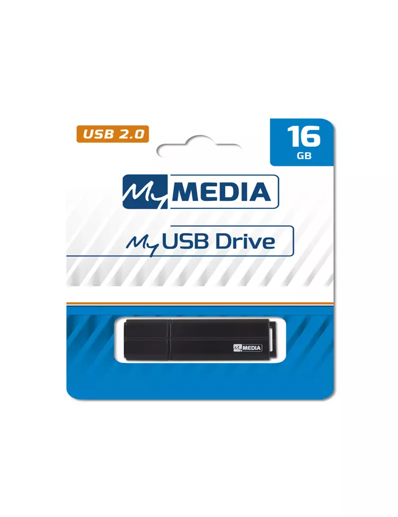Pen Drive MyUsb Drive Verbatim - USB 2.0 - 16GB - 69261 (Nero)