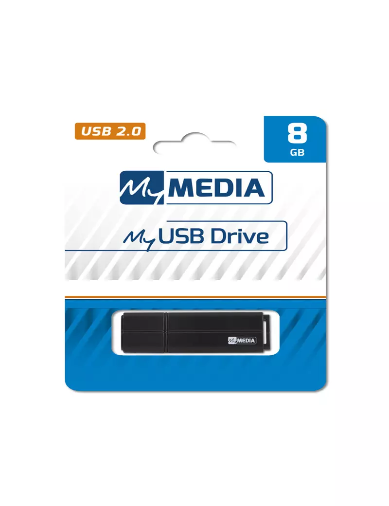 Pen Drive MyUsb Drive Verbatim - USB 2.0 - 8GB - 69260 (Nero)