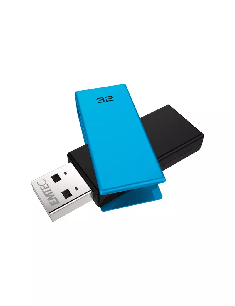 Pen Drive C350 Emtec - USB 2.0 - 32GB - ECMMD32GC352 (Blu) Pen Drive C350 Emtec - USB 2.0 - 32GB - ECMMD32GC352 (Blu)