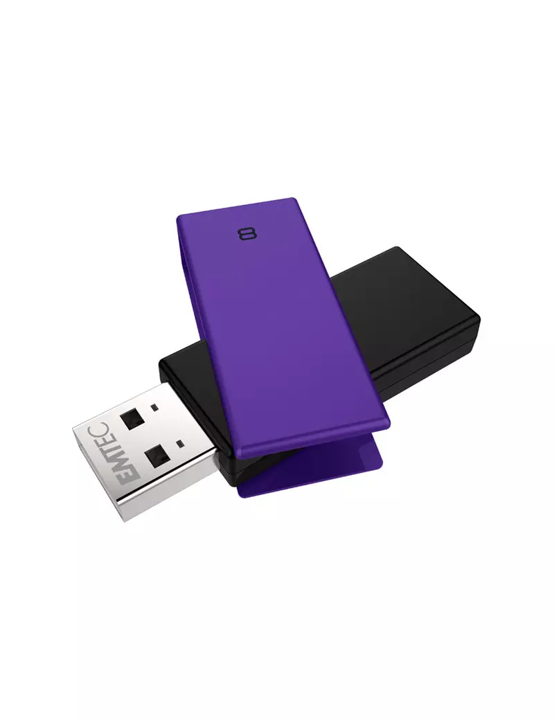 Emtec Cle Usb 8Go C410 Color Mix Usb 2.0 Violet