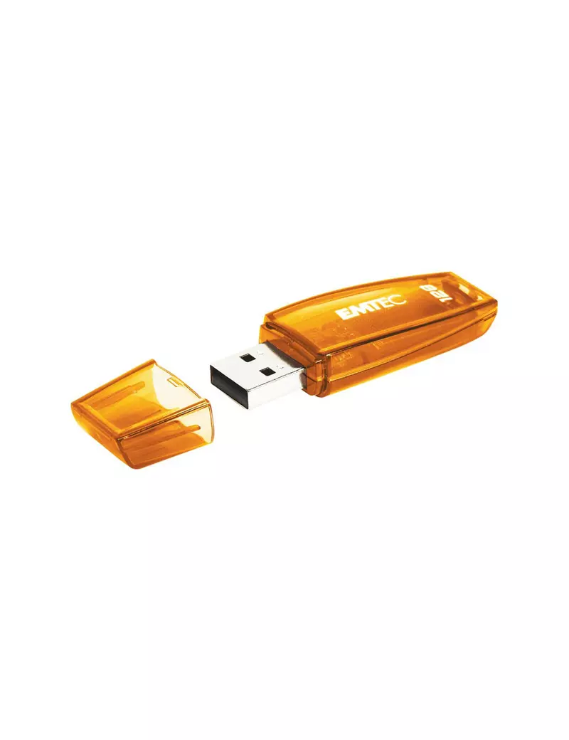 Pen Drive C410 Emtec - USB 2.0 - 128GB - ECMMD128G2C410 (Arancione) Pen Drive C410 Emtec - USB 2.0 - 128GB - ECMMD128G2C410 (Arancione)