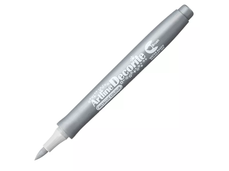 Marcatore Permanente Decorite Artline - Punta Pennello - A EDFM-F/ARG (Argento)