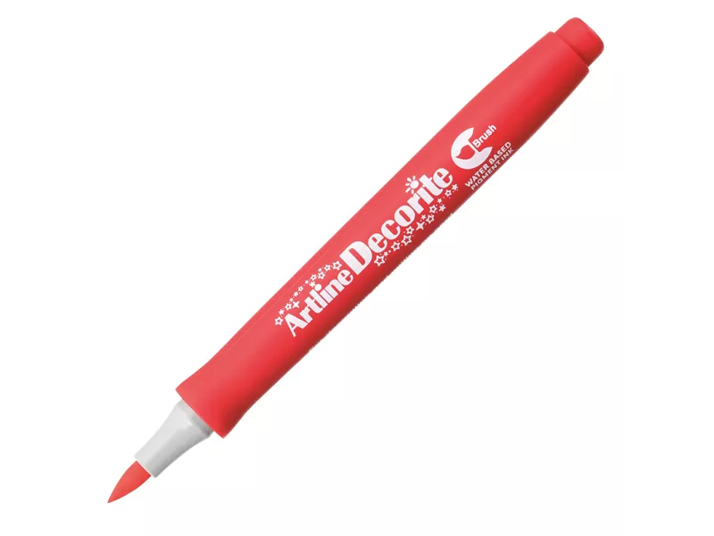 Marcatore Permanente Decorite Artline - Punta Pennello - A EDF-F/R (Rosso)