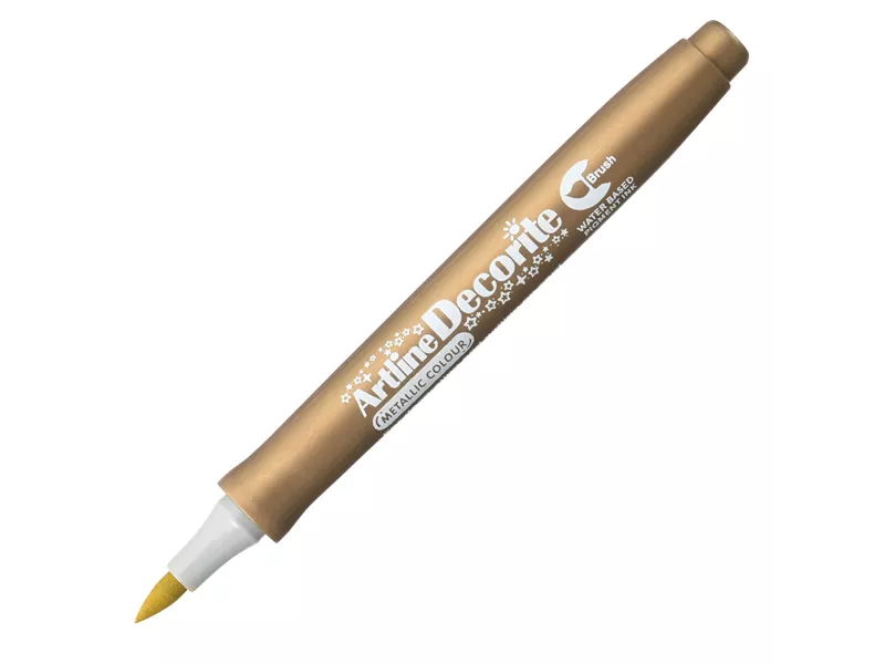 Marcatore Permanente Decorite Artline - Punta Pennello - A EDFM-F/O (Oro)