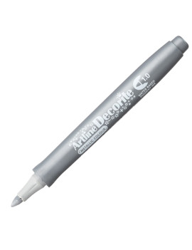 Marcatore Permanente Decorite Artline - Punta Tonda - 1 mm - A EDFM-1/ARG (Argento)