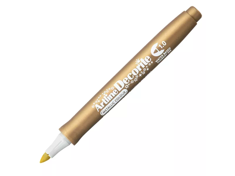Marcatore Permanente Decorite Artline - Punta Tonda - 1 mm - A EDFM-1/O (Oro)