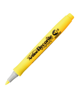 Marcatore Permanente Decorite Artline - Punta Tonda - 1 mm - A EDF-1/G (Giallo)