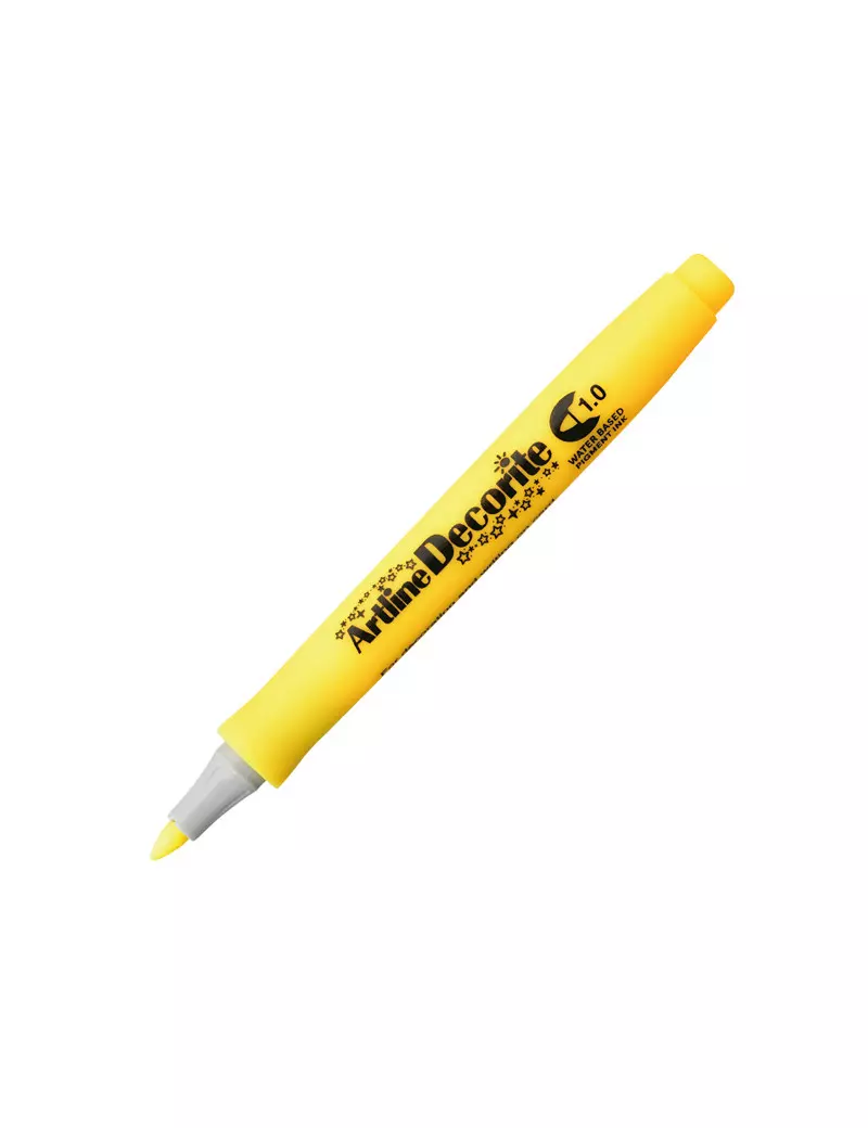 Marcatore Permanente Decorite Artline - Punta Tonda - 1 mm - A EDF-1/G (Giallo) Marcatore Permanente Decorite Artline - Punta Tonda - 1 mm - A EDF-1/G (Giallo)