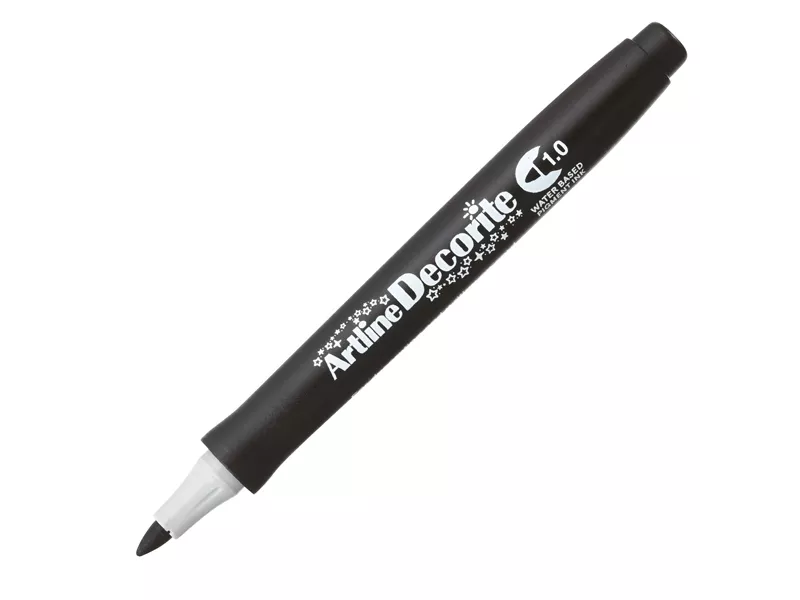 Marcatore Permanente Decorite Artline - Punta Tonda - 1 mm - A EDF-1/N (Nero)