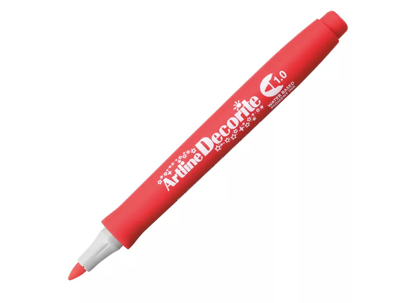 Marcatore Permanente Decorite Artline - Punta Tonda - 1 mm - A EDF-1/R (Rosso)