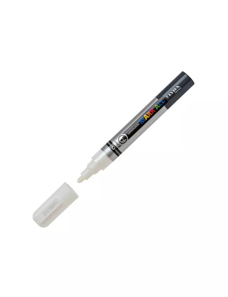 Marcatore Permanente Graduate Mark All Lyra - Punta Tonda - 2 mm - L6820001 (Bianco) Marcatore Permanente Graduate Mark All Lyra - Punta Tonda - 2 mm - L6820001 (Bianco)