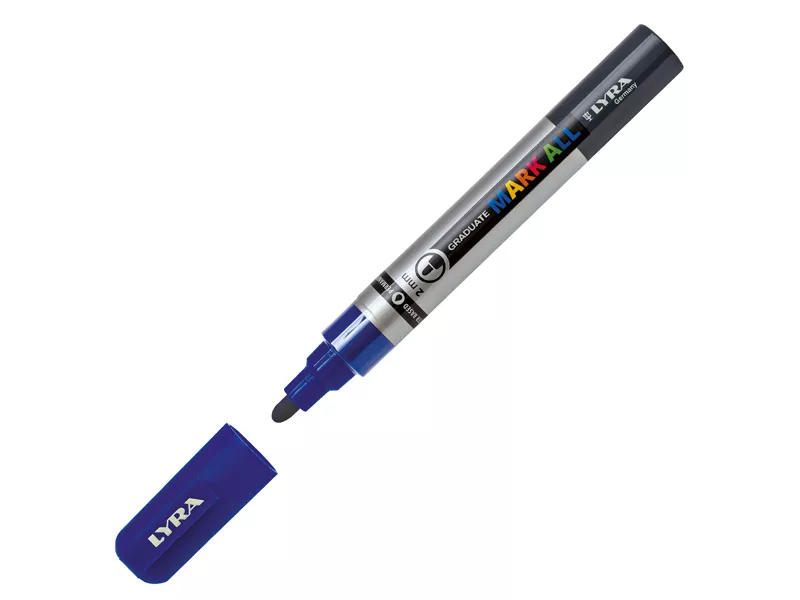 Marcatore Permanente Graduate Mark All Lyra - Punta Tonda - 2 mm - L6820050 (Blu)