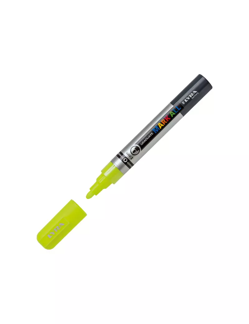 Marcatore Permanente Graduate Mark All Lyra - Punta Tonda - 2 mm - L6820304 (Giallo Fluo) Marcatore Permanente Graduate Mark All Lyra - Punta Tonda - 2 mm - L6820304 (Giallo Fluo)