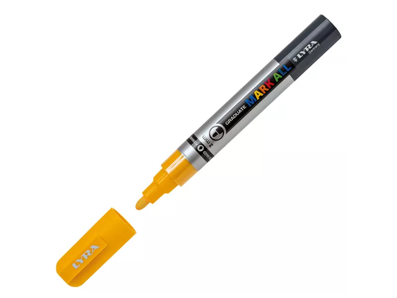 Marcatore Permanente Graduate Mark All Lyra - Punta Tonda - 2 mm - L6820007 (Giallo)