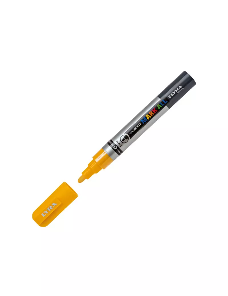 Marcatore Permanente Graduate Mark All Lyra - Punta Tonda - 2 mm - L6820007 (Giallo) Marcatore Permanente Graduate Mark All Lyra - Punta Tonda - 2 mm - L6820007 (Giallo)