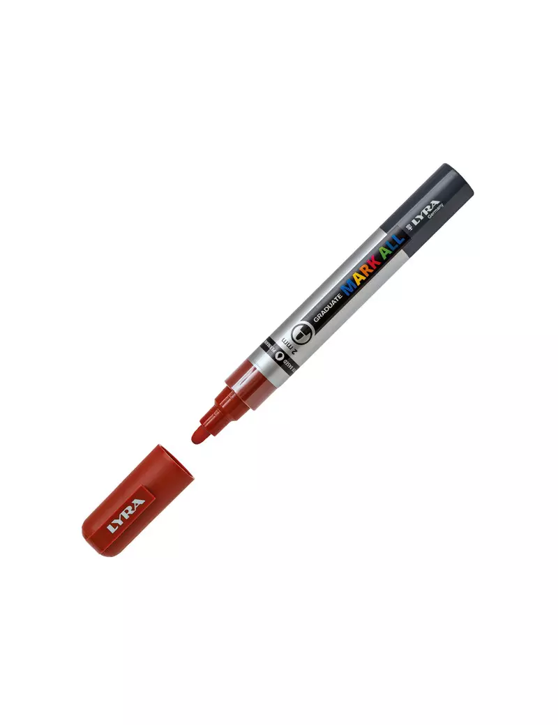 Marcatore Permanente Graduate Mark All Lyra - Punta Tonda - 2 mm - L6820076 (Marrone) Marcatore Permanente Graduate Mark All Lyra - Punta Tonda - 2 mm - L6820076 (Marrone)