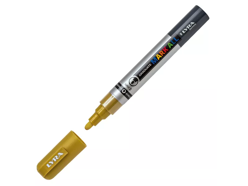 Marcatore Permanente Graduate Mark All Lyra - Punta Tonda - 2 mm - L6820250 (Oro)