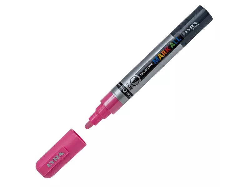 Marcatore Permanente Graduate Mark All Lyra - Punta Tonda - 2 mm - L6820029 (Rosa)