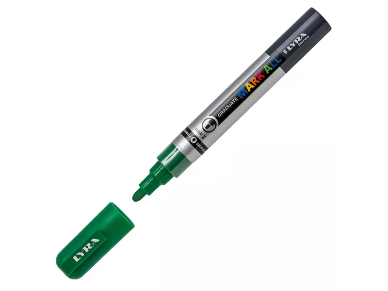 Marcatore Permanente Graduate Mark All Lyra - Punta Tonda - 2 mm - L6820067 (Verde Prato)