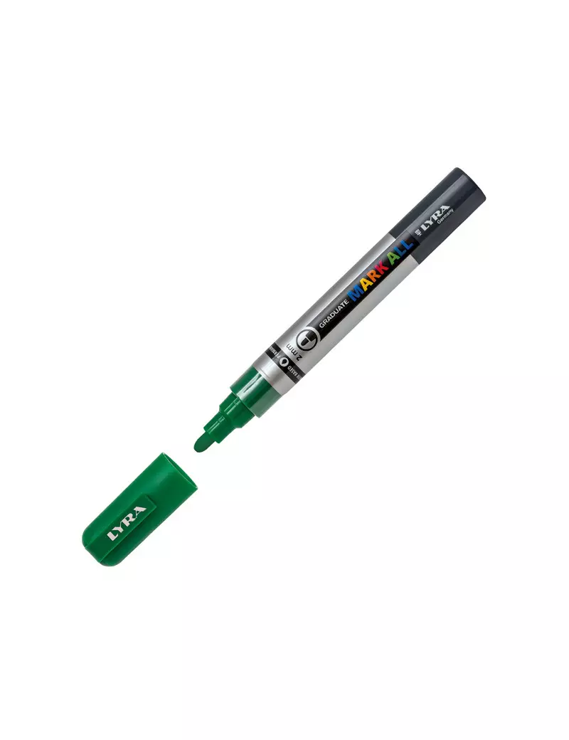 Marcatore Permanente Graduate Mark All Lyra - Punta Tonda - 2 mm - L6820067 (Verde Prato) Marcatore Permanente Graduate Mark All Lyra - Punta Tonda - 2 mm - L6820067 (Verde Prato)