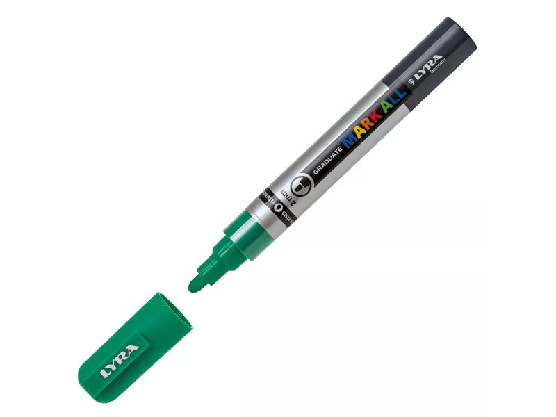 Marcatore Permanente Graduate Mark All Lyra - Punta Tonda - 2 mm - L6820063 (Verde Smeraldo) Marcatore Permanente Graduate Mark All Lyra - Punta Tonda - 2 mm - L6820063 (Verde Smeraldo)