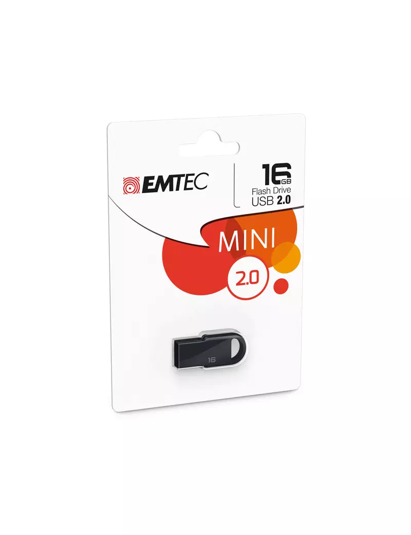 Pen Drive D250 Emtec - USB 2.0 - 16GB - ECMMD16GD252 (Nero) Pen Drive D250 Emtec - USB 2.0 - 16GB - ECMMD16GD252 (Nero)