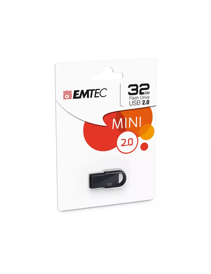 Pen Drive D250 Emtec - USB 2.0 - 32GB - ECMMD32GD252 (Nero) Pen Drive D250 Emtec - USB 2.0 - 32GB - ECMMD32GD252 (Nero)