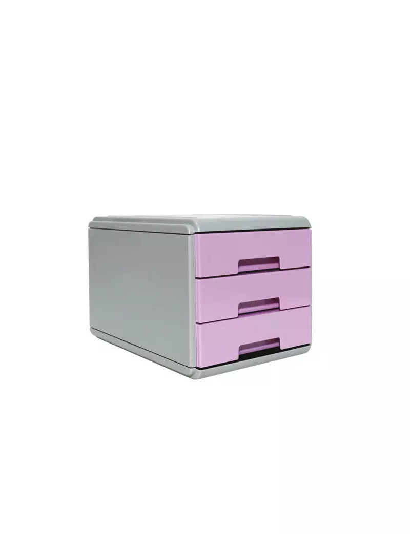 Cassettiera Mini Keep Colour Pastel Arda - 3 Cassetti - 17x25,4x17,7 cm - 19P3PPASVI (Grigio e Lilla) Cassettiera Mini Keep Colour Pastel Arda - 3 Cassetti - 17x25,4x17,7 cm - 19P3PPASVI (Grigio e Lilla)