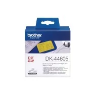 Nastro Originale Brother DK-44605- 62 mm x 30,48 m - Carta (Nero su Giallo)