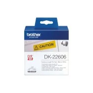 Nastro Originale Brother DK-22205 - 62 mm x 15,24 m - Nastro Adesivo (Nero su Giallo)