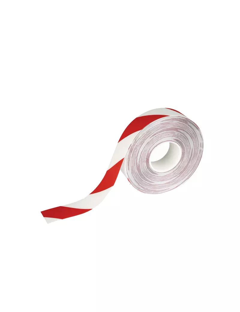 Nastro Adesivo da Pavimento Duraline Strong 50/07 1726 Durable - 50 mm x 30 m - 1726-132 (Rosso e Bianco)