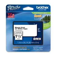 Nastro Originale Brother TZe-261 - 36 mm x 8 m - Laminato (Nero su Bianco)