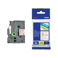 Nastro Originale Brother TZe-222 - 9 mm x 8 m - Laminato (Rosso su Bianco)