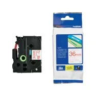 Nastro Originale Brother TZe-262 - 36 mm x 8 m - Laminato (Rosso su Bianco)