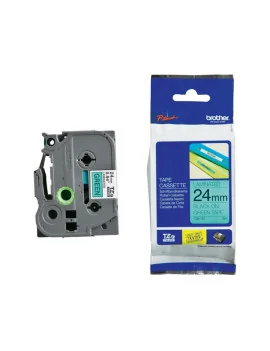 Nastro Originale Brother TZe-751 - 12 mm x 8 m - Laminato (Nero su Verde)