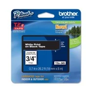 Nastro Originale Brother TZe-345 - 18 mm x 8 m - Laminato (Bianco su Nero)