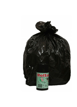 Sacco Immondizia Rolsac - 50x60 cm - 30 Litri - 10240 (Nero Conf. 20)