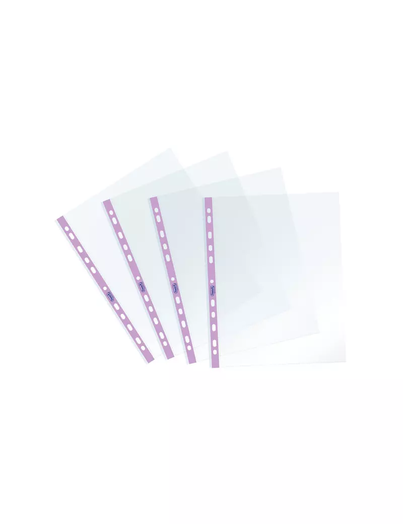 Busta a Perforazione Universale Pastel Favorit - 22x30 cm - Liscia - 400136869 (Trasparente Banda Lilla Conf. 25) Busta a Perforazione Universale Pastel Favorit - 22x30 cm - Liscia - 400136869 (Trasparente Banda Lilla Conf. 25)
