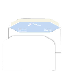 Buste Commerciali Silver Matic FSC Pigna - 11x23 cm - Gommata Senza Finestra - 80 g - 0593004AM (Bianco Conf. 25)