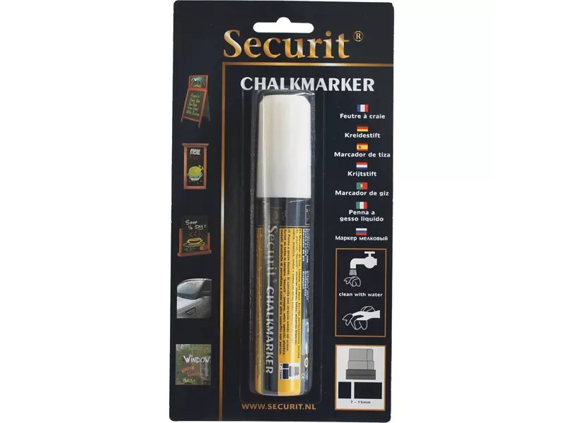Marcatore a Gesso Liquido Securit - Punta Maxi - 7-15 mm - SMA720-WT (Bianco)