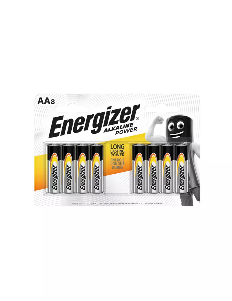 Pile Energizer Alkaline Power - Stilo AA - E300839400 (Conf. 8)