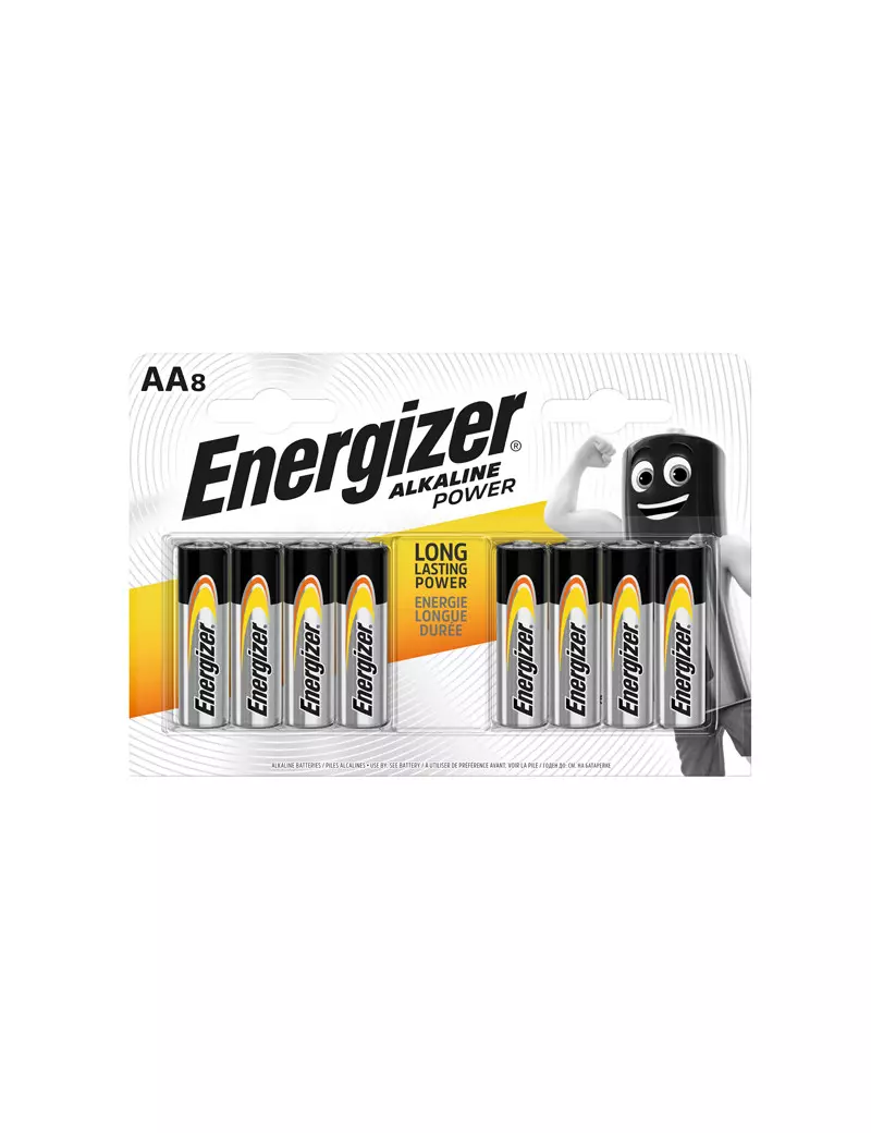 Pile Energizer Alkaline Power - Stilo AA - E300839400 (Conf. 8) Pile Energizer Alkaline Power - Stilo AA - E300839400 (Conf. 8)
