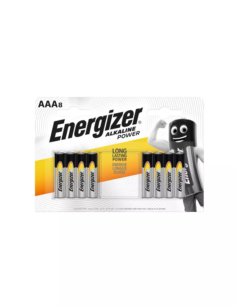 Pile Energizer Alkaline Power - Ministilo AAA - E300839200 (Conf. 8) Pile Energizer Alkaline Power - Ministilo AAA - E300839200 (Conf. 8)