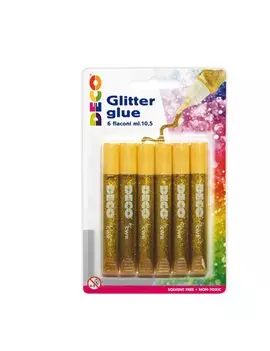 Colla Liquida Glitterata Deco CWR - 10,5 ml - 05885 (Oro Conf. 6)