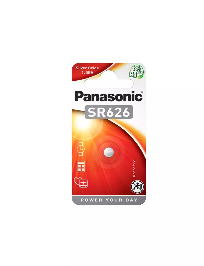 Pila Specialistica Panasonic - SR626 - 1,55 V - C300626 Pila Specialistica Panasonic - SR626 - 1,55 V - C300626
