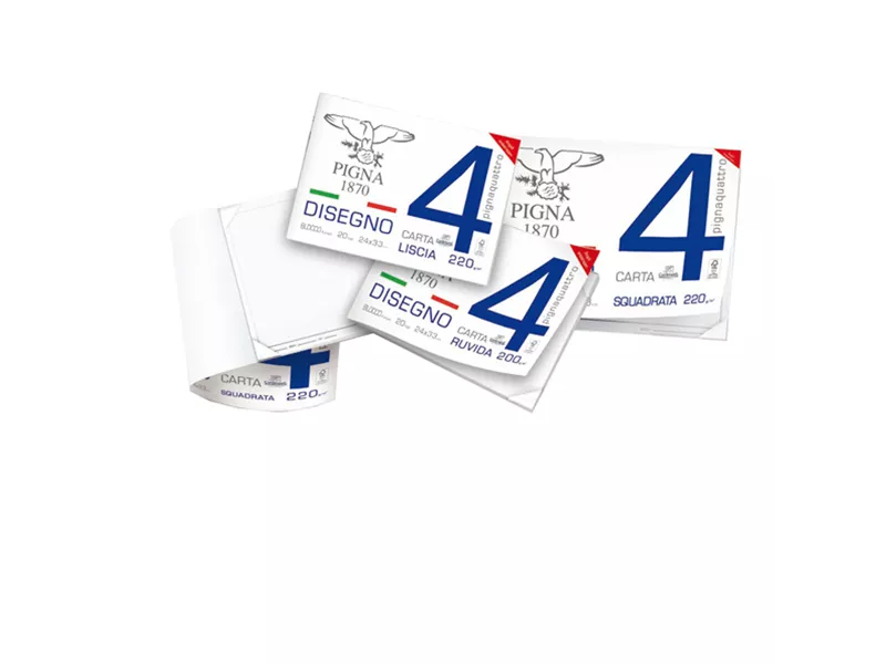 Album da Disegno Pigna 4 - 24x33 cm - Ruvido con Angoli - 200 g - 0220020OR (Bianco)