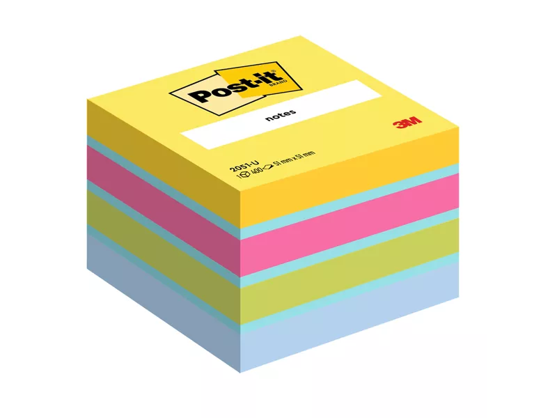 Mini Cubo Post-it 2051-U 3M - 51x51 mm - 7100172396 (Giallo Sole, Acqua, Rosa Power, Verde Acido, Blu Jeans) Mini Cubo Post-it 2051-U 3M - 51x51 mm - 7100172396 (Giallo Sole, Acqua, Rosa Power, Verde Acido, Blu Jeans)
