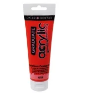 Colore Acrilico Fine Graduate Daler Rowney - 120 ml - D123120619 (Arancio Cadmio Scuro)